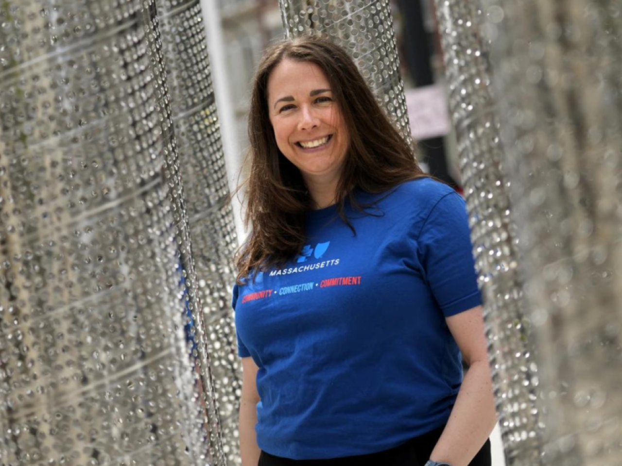 Michelle Barbin, a Blue Cross Blue Shield employee volunteer. 